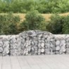 2 db íves horganyzott vas gabion kosár 300x50x80|100 cm