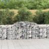 4 db íves horganyzott vas gabion kosár 300x50x80|100 cm