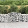 7 db íves horganyzott vas gabion kosár 300x50x80|100 cm