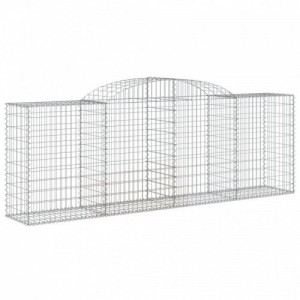 3 db íves horganyzott vas gabion kosár 300 x 50 x 100|120 cm