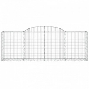 7 db íves horganyzott vas gabion kosár 300 x 50 x 100|120 cm