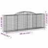 20 db íves horganyzott vas gabion kosár 300 x 50 x 100|120 cm