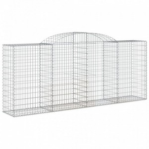 10 db íves horganyzott vas gabion kosár 300x50x120|140 cm