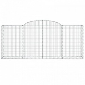 10 db íves horganyzott vas gabion kosár 300x50x120|140 cm