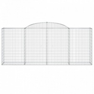 15 db íves horganyzott vas gabion kosár 300x50x120|140 cm