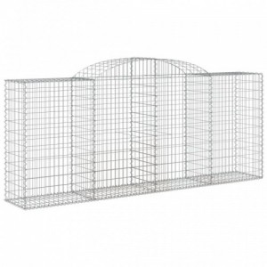 17 db íves horganyzott vas gabion kosár 300x50x120|140 cm