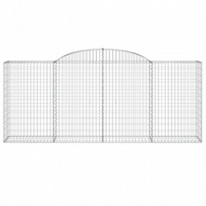 17 db íves horganyzott vas gabion kosár 300x50x120|140 cm