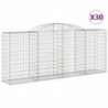 30 db íves horganyzott vas gabion kosár 300x50x120|140 cm