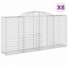 8 db íves horganyzott vas gabion kosár 300x50x140|160 cm