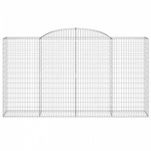 2 db íves horganyzott vas gabion kosár 300x50x160|180 cm