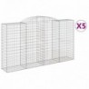 5 db íves horganyzott vas gabion kosár 300x50x160|180 cm