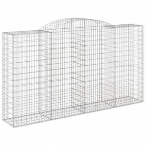 5 db íves horganyzott vas gabion kosár 300x50x160|180 cm