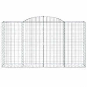 7 db íves horganyzott vas gabion kosár 300x50x160|180 cm