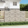 2 db íves horganyzott vas gabion kosár 300x50x180|200 cm