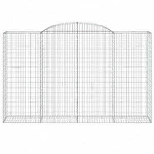 2 db íves horganyzott vas gabion kosár 300x50x180|200 cm