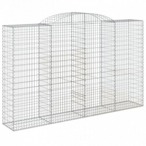 3 db íves horganyzott vas gabion kosár 300x50x180|200 cm