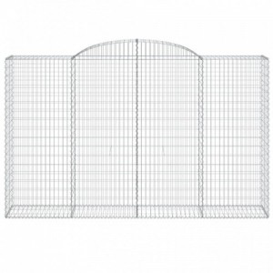 4 db íves horganyzott vas gabion kosár 300x50x180|200 cm