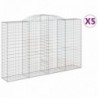 5 db íves horganyzott vas gabion kosár 300x50x180|200 cm