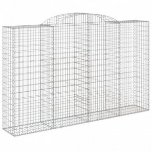 5 db íves horganyzott vas gabion kosár 300x50x180|200 cm