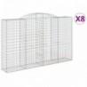 8 db íves horganyzott vas gabion kosár 300x50x180|200 cm