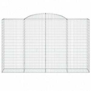 8 db íves horganyzott vas gabion kosár 300x50x180|200 cm