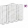 3 db íves horganyzott vas gabion kosár 300x50x200|220 cm