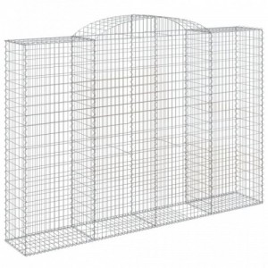 5 db íves horganyzott vas gabion kosár 300x50x200|220 cm