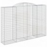 5 db íves horganyzott vas gabion kosár 300x50x200|220 cm