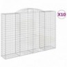 10 db íves horganyzott vas gabion kosár 300x50x200|220 cm