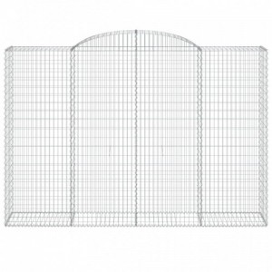 10 db íves horganyzott vas gabion kosár 300x50x200|220 cm