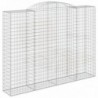 2 db íves horganyzott vas gabion kosár 300x50x220|240 cm