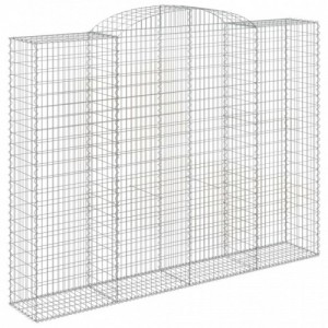 3 db íves horganyzott vas gabion kosár 300x50x220|240 cm