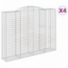 4 db íves horganyzott vas gabion kosár 300x50x220|240 cm