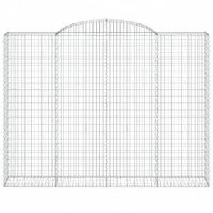 4 db íves horganyzott vas gabion kosár 300x50x220|240 cm