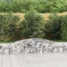 3 db íves horganyzott vas gabion kosár 400x30x40|60 cm