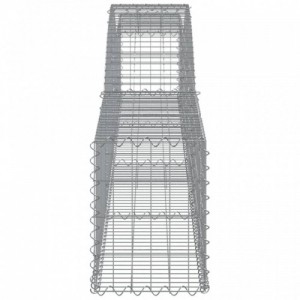 4 db íves horganyzott vas gabion kosár 400x30x40|60 cm