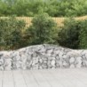 3 db íves horganyzott vas gabion kosár 400x30x60|80 cm