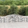 9 db íves horganyzott vas gabion kosár 400x30x60|80 cm