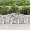 2 db íves horganyzott vas gabion kosár 400x30x100|120 cm