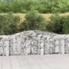 15 db íves horganyzott vas gabion kosár 400x30x100|120 cm