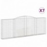 7 db íves horganyzott vas gabion kosár 400x30x140|160 cm