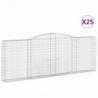 25 db íves horganyzott vas gabion kosár 400x30x140|160 cm