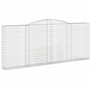 9 db íves horganyzott vas gabion kosár 400x30x160|180 cm