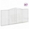 7 db íves horganyzott vas gabion kosár 400x30x180|200 cm