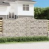 7 db íves horganyzott vas gabion kosár 400x30x180|200 cm