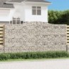 5 db íves horganyzott vas gabion kosár 400x30x200|220 cm