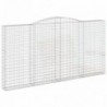 5 db íves horganyzott vas gabion kosár 400x30x200|220 cm