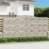 6 db íves horganyzott vas gabion kosár 400x30x200|220 cm