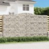 2 db íves horganyzott vas gabion kosár 400x30x220|240 cm