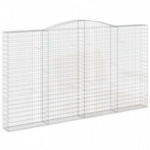 3 db íves horganyzott vas gabion kosár 400x30x220|240 cm